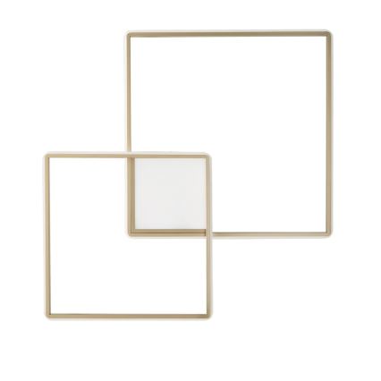 Ondaluce - LED Stmívatelné stropní svítidlo DOWEL LED/46W/230V 55x55 cm zlatá