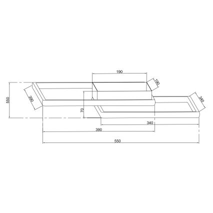 Ondaluce - LED Stmívatelné stropní svítidlo DOWEL LED/46W/230V zlatá