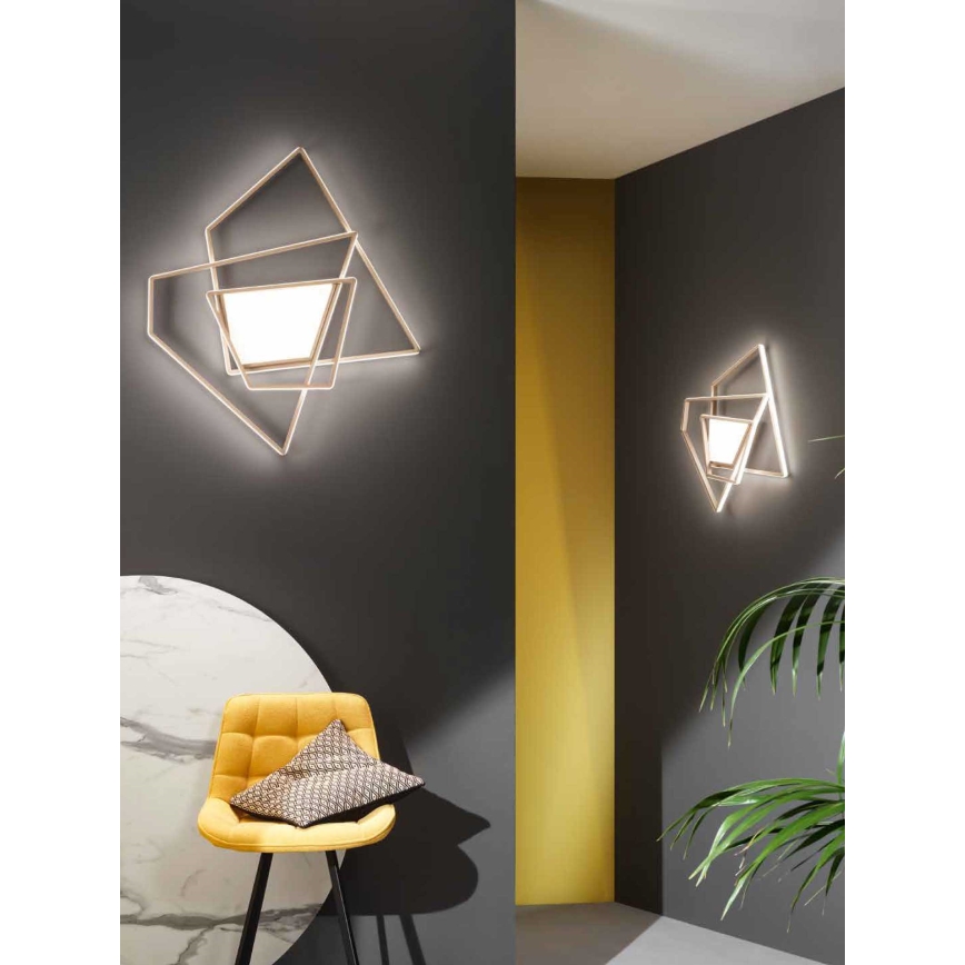 Ondaluce - LED Stmívatelné stropní svítidlo GALAXY LED/90W/230V 71x84 cm zlatá