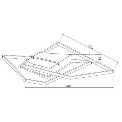 Ondaluce - LED Stmívatelné stropní svítidlo GALAXY LED/90W/230V 71x84 cm zlatá