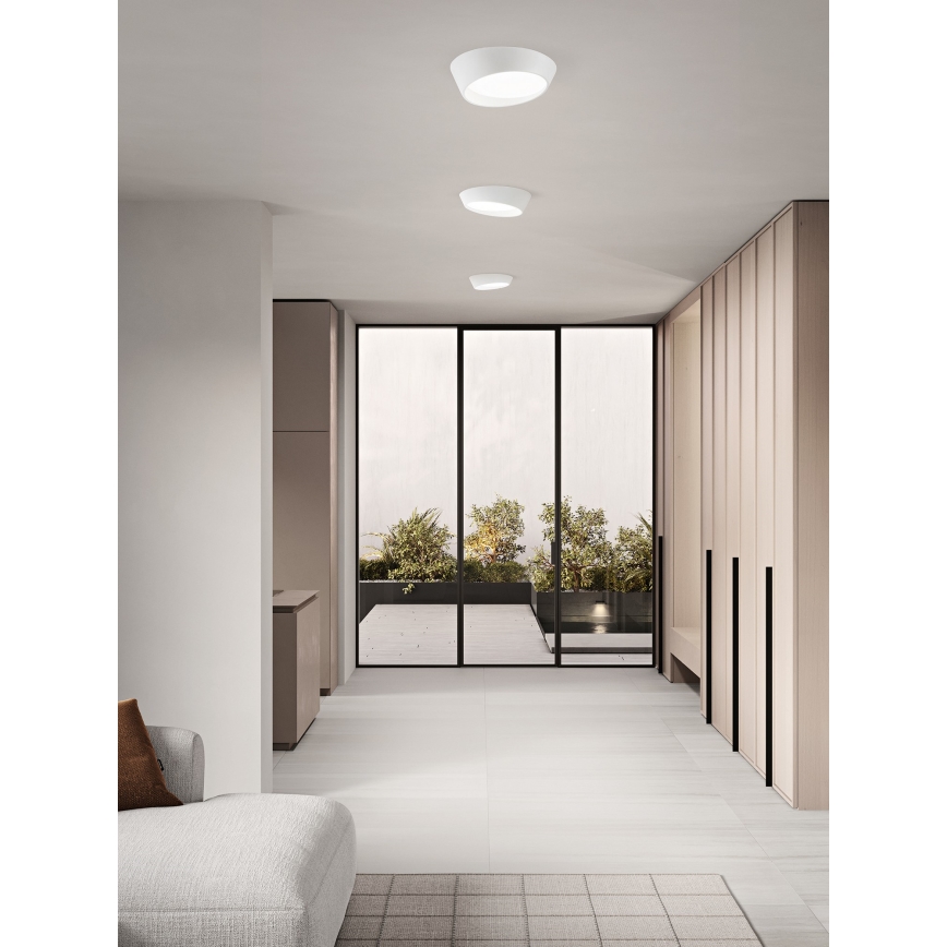 Ondaluce - LED Stmívatelné stropní svítidlo HALF LED/25W/230V 3000/4000K pr. 38,5 cm bílá