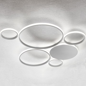 Ondaluce - LED Stmívatelné stropní svítidlo POIS LED/68W/230V stříbrná