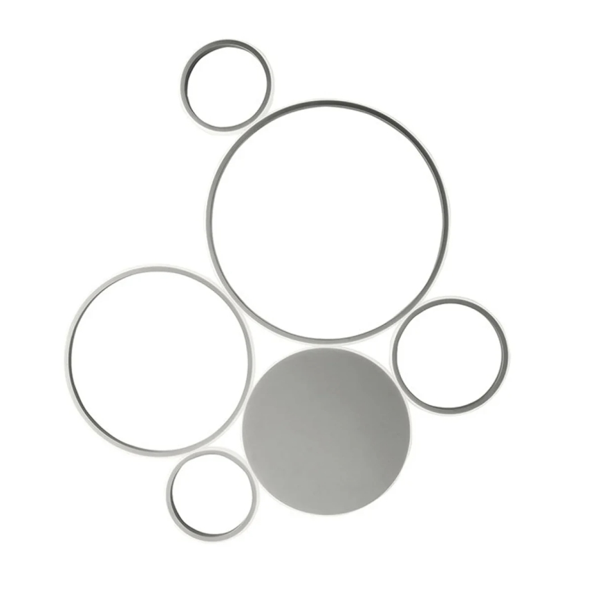 Ondaluce - LED Stmívatelné stropní svítidlo POIS LED/68W/230V stříbrná