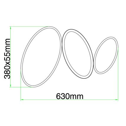 Ondaluce - LED Stmívatelné stropní svítidlo RICE LED/25W/230V 38x63 cm zlatá