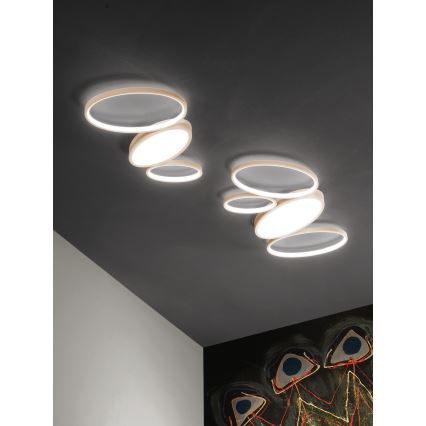 Ondaluce - LED Stmívatelné stropní svítidlo RICE LED/34W/230V 45x80 cm zlatá