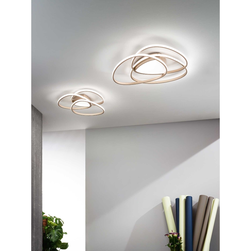 Ondaluce - LED Stmívatelné stropní svítidlo ROSE LED/70W/230V 63x67 cm zlatá