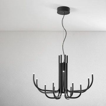 Ondaluce - LED Stmívatelný lustr na lanku NOUVEAU LED/35W/230V pr. 78 cm černá
