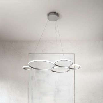 Ondaluce - LED Stmívatelný lustr na lanku POIS LED/60W/230V stříbrná