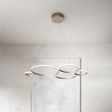 Ondaluce - LED Stmívatelný lustr na lanku POIS LED/60W/230V zlatá