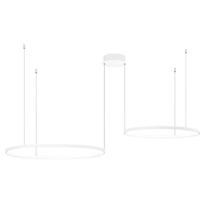 Ondaluce - LED Stmívatelný lustr na lanku SOEL LED/28W/230V + LED/38W pr. 80/60 cm bílá