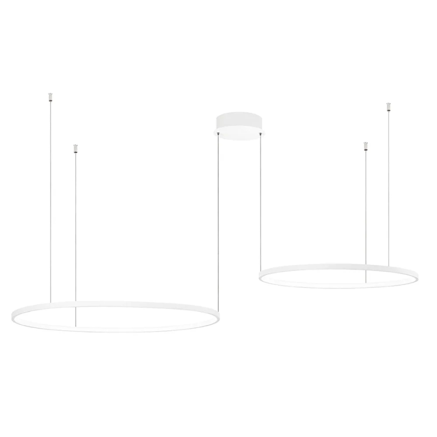 Ondaluce - LED Stmívatelný lustr na lanku SOEL LED/28W/230V + LED/38W pr. 80/60 cm bílá