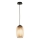 Ondaluce - Lustr na lanku BONNIE 1xE27/15W/230V pr. 15,5 cm černá/kouřová béžová