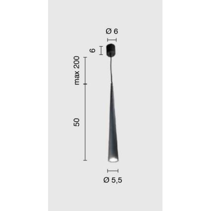 Ondaluce - Lustr na lanku NOA 1xGU10/20W/230V pr. 5,5 cm zlatá