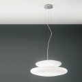 Ondaluce - Lustr na lanku PAGODA 3xE27/15W/230V + 2xE27/15W pr. 50 cm bílá