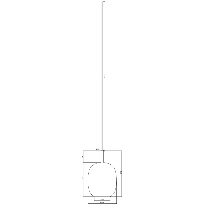 Ondaluce - Lustr na lanku THELMA 1xE27/15W/230V pr. 19,5 cm zlatá/kouřová béžová