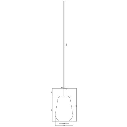 Ondaluce - Lustr na lanku THELMA 1xE27/15W/230V pr. 19 cm zlatá/kouřová béžová