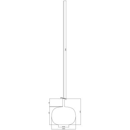 Ondaluce - Lustr na lanku THELMA 1xE27/15W/230V pr. 25 cm zlatá/čirá