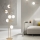 Ondaluce - Stojací lampa JEWEL 6xE14/10W/230V 166 cm zlatá/bílá