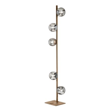 Ondaluce - Stojací lampa MONILE 5xE14/10W/230V 170 cm zlatá/bílá
