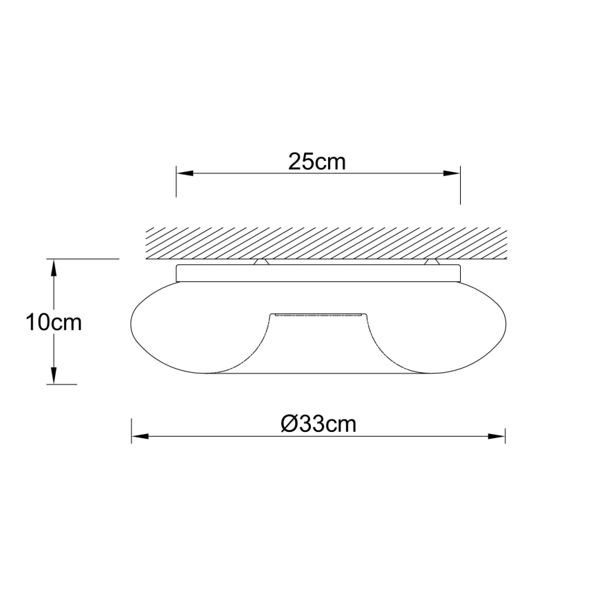Ondaluce - Stropní svítidlo DODI 2xE27/15W/230V pr. 33 cm bílá