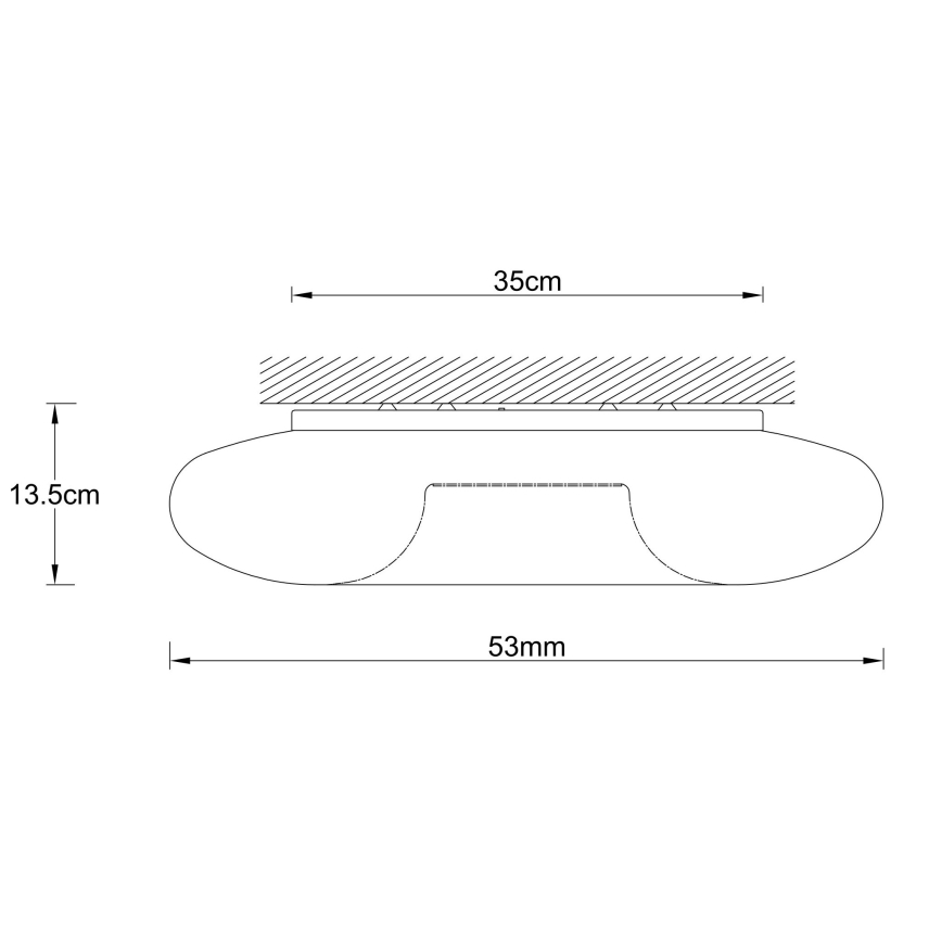 Ondaluce - Stropní svítidlo DODI 4xE27/15W/230V pr. 53 cm bílá