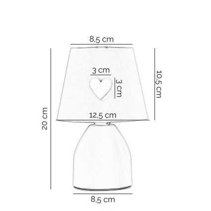 ONLI - Dětská lampička TITTA 1xE14/6W/230V 20 cm růžová