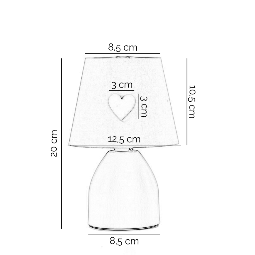 ONLI - Dětská lampička TITTA 1xE14/6W/230V 20 cm růžová