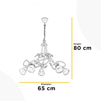 ONLI - Dětský lustr BUTTERFLY 5xE14/6W/230V