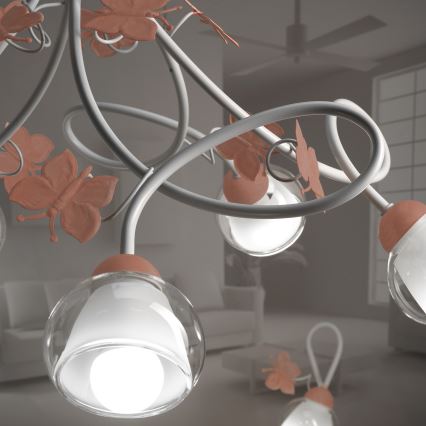 ONLI - Dětský lustr BUTTERFLY 5xE14/6W/230V