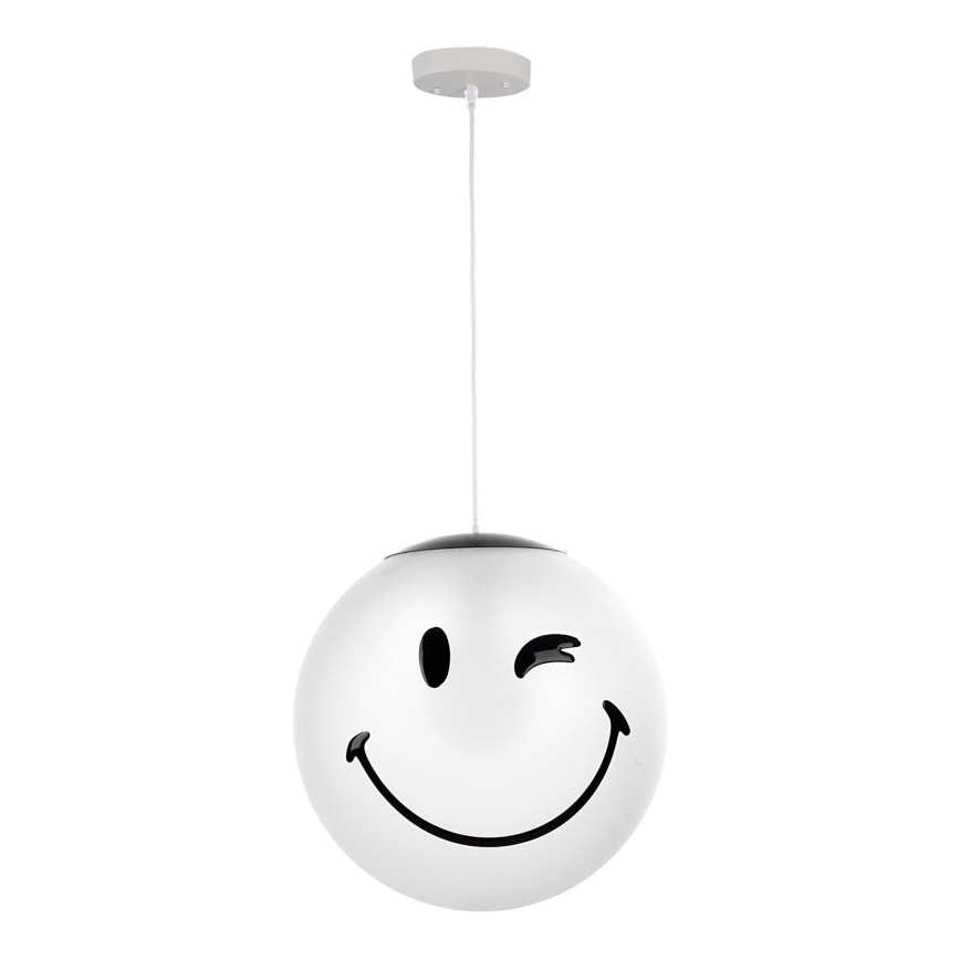 ONLI - Dětský lustr na lanku SMILEY 1xE27/15W/230V bílá