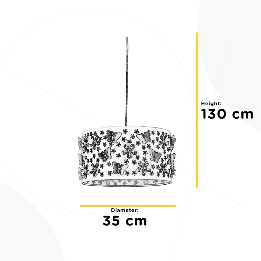 ONLI - Dětský lustr TITILLA 1xE27/22W/230V fialová/bílá