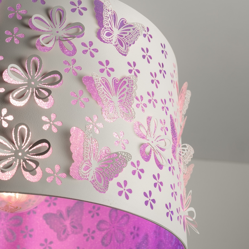 ONLI - Dětský lustr TITILLA 1xE27/22W/230V fialová/bílá