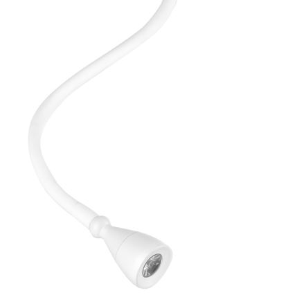 ONLI - LED Flexibilní lampička s policí a USB nabíjením PLAK LED/1W/230V bílá