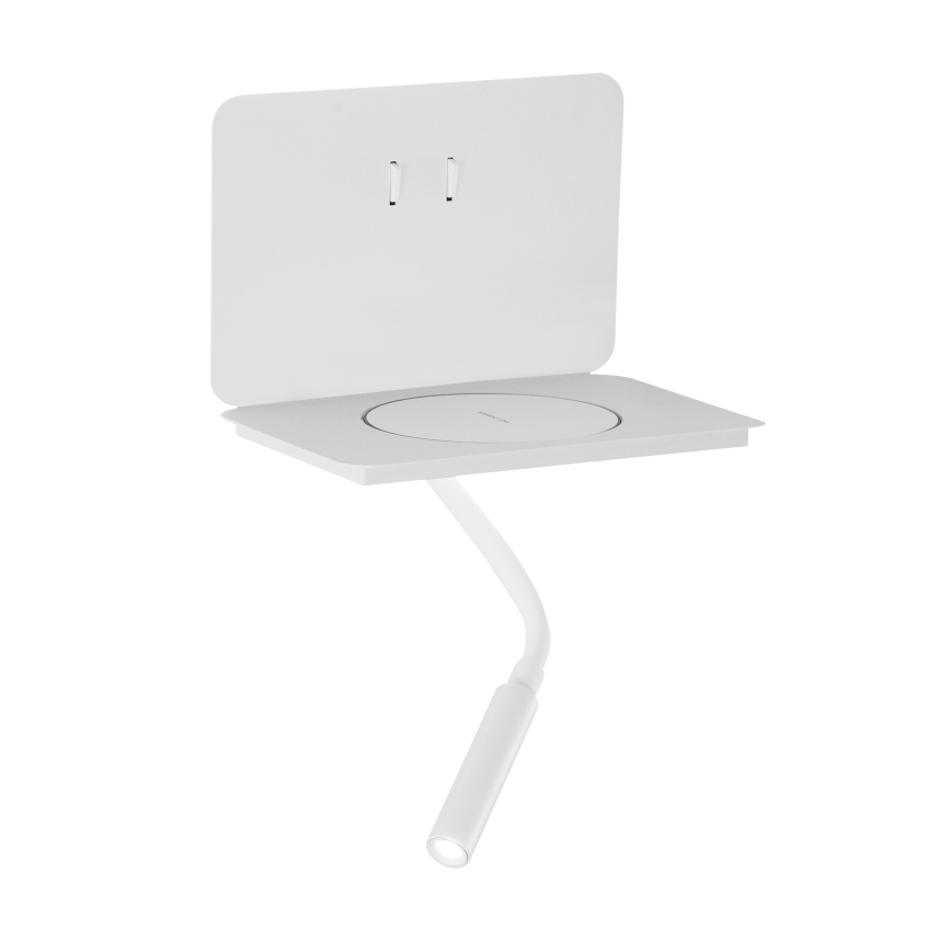 ONLI - LED Flexibilní lampička s policí WIK LED/6,5W/230V + LED/3W bílá