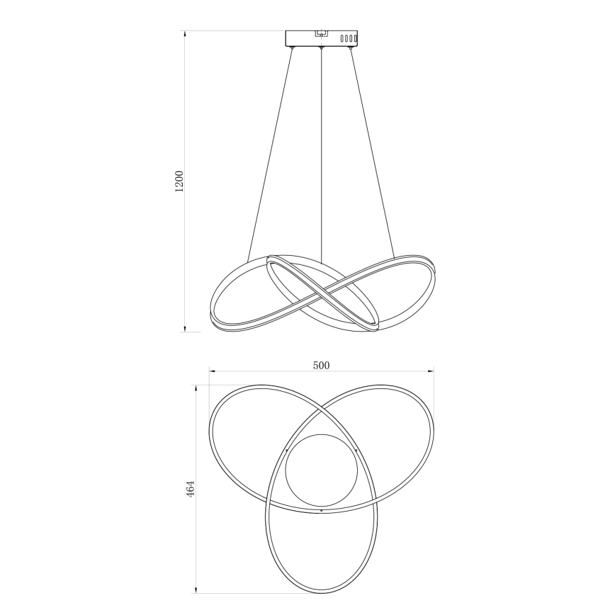 ONLI - LED Lustr na lanku DAFNE LED/30W/230W 4000K černá