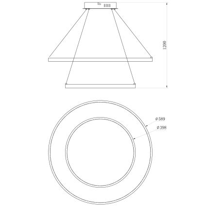 ONLI - LED Lustr na lanku NOELIA LED/30W/230V černá