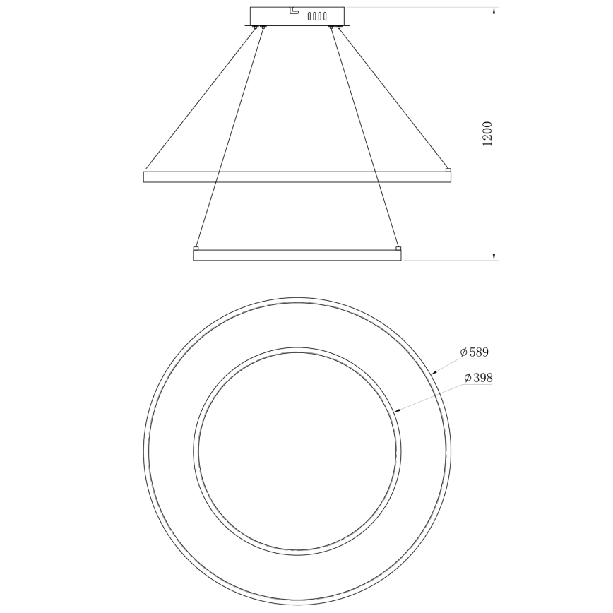 ONLI - LED Lustr na lanku NOELIA LED/30W/230V černá