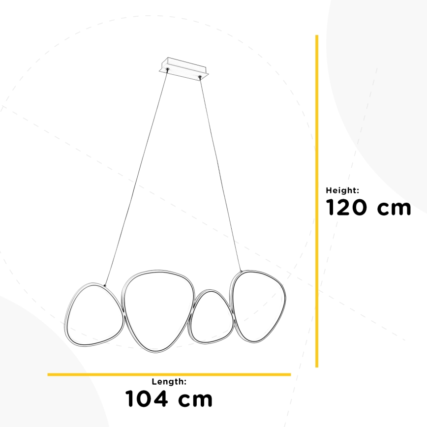 ONLI - LED Lustr na lanku ROMEO LED/48W/230V 4000K bílá