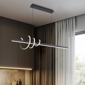 ONLI - LED Lustr na lanku SWING LED/30W/230V 4000K černá