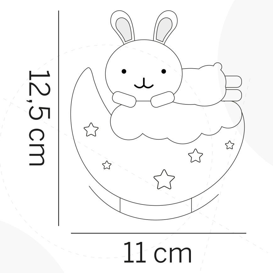 ONLI - LED Nabíjecí dětské noční světlo NUVOLINA LED/2,5W/5V 300 mAh králíček/modrá