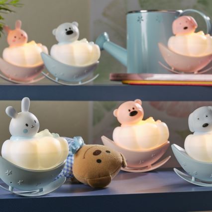 ONLI - LED Nabíjecí dětské noční světlo NUVOLINA LED/2,5W/5V 300 mAh pes/modrá