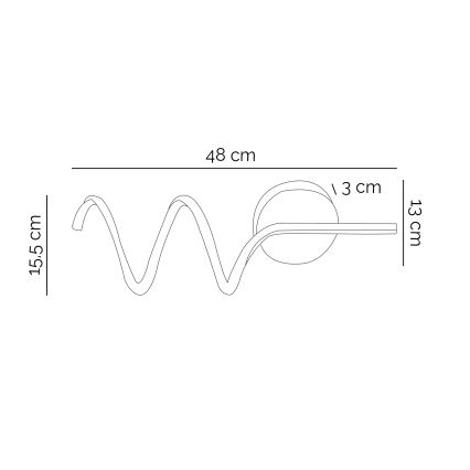 ONLI - LED Nástěnné svítidlo TWIST LED/6W/230V 4000K černá