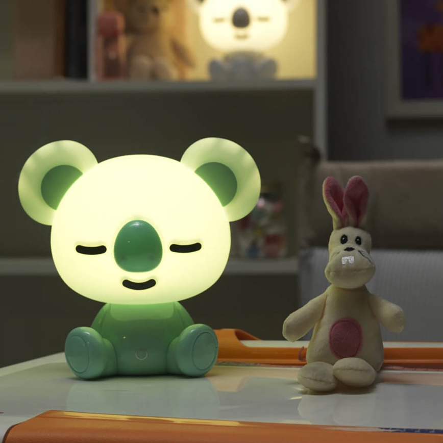 ONLI - LED Stmívatelná dětská noční lampička PUPPIES LED/3W/230V 20 cm koala/zelená