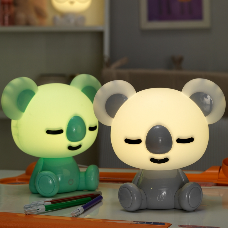 ONLI - LED Stmívatelná dětská noční lampička PUPPIES LED/3W/230V 20 cm koala/zelená