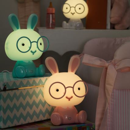 ONLI - LED Stmívatelná dětská noční lampička PUPPIES LED/3W/230V 22 cm králíček/modrá