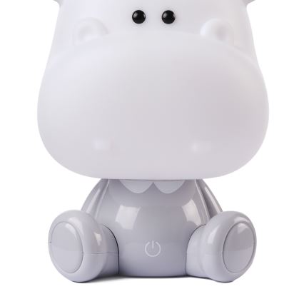 ONLI - LED Stmívatelná dětská noční lampička PUPPIES LED/3W/230V 25 cm hroch/šedá