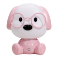 ONLI - LED Stmívatelná dětská noční lampička PUPPIES LED/3W/230V 20 cm pes/růžová