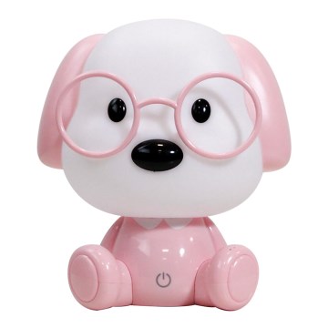 ONLI - LED Stmívatelná dětská noční lampička PUPPIES LED/3W/230V 20 cm pes/růžová