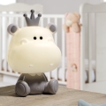 ONLI - LED Stmívatelná dětská noční lampička PUPPIES LED/3W/230V 25 cm hroch/šedá