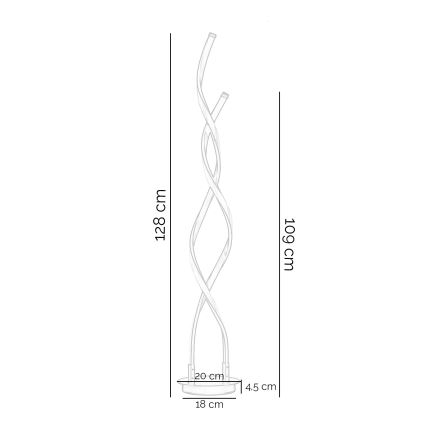 ONLI -  LED Stojací lampa DAFNE LED/38W/230V 4000K černá